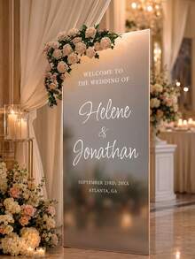客製化「Welcome To Our Wedding」婚禮鏡面貼紙，可移除字母貼紙，適用於鏡子、玻璃窗、標牌及婚禮裝飾 - 彩色 - 查看 5