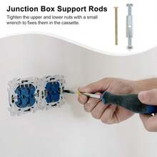 86 Adjustable Socket Box Repair Kit (Short 69mm, Long 82mm), 118 Adjustable Socket Box Repair Kit (Short 50mm, Long 61mm), Includes 10 Repair Tools, 10 Screws And 1 Wrench Set. Available In 86 And 118 Specifications. - Outlet Switch Wall Box Repair Kit - View 11