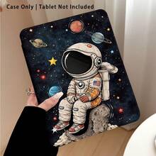 Funda protectora para tableta con soporte y efecto pintado de astronauta, planeta y estrella, compatible con Honor 8/9/10/X8/X8A/X9/X8Pro/X9Pro, MatePad SE 11 pulgadas/MatePad 11 pulgadas/11.5 pulgadas, MatePad Pro, Apple 10ª/11ª generación 2025 (A16), Galaxy Tab A7/A9 y otros modelos populares - Estilo 5 - Ver 2