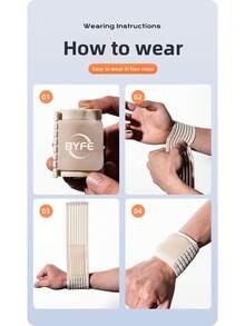 1pc Compression Sports Wrist Wrap, Suitable For Men And Women For Bench Press, Deadlift, Powerlifting, Professional Sports Equipment Straps - Multicolor - View 7