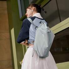 Tas Selempang Adidas (ADIDAS) Multi-Way Wearing Tas Olahraga Kebugaran Kapasitas Besar KC1405 - Baby Blue - View 2