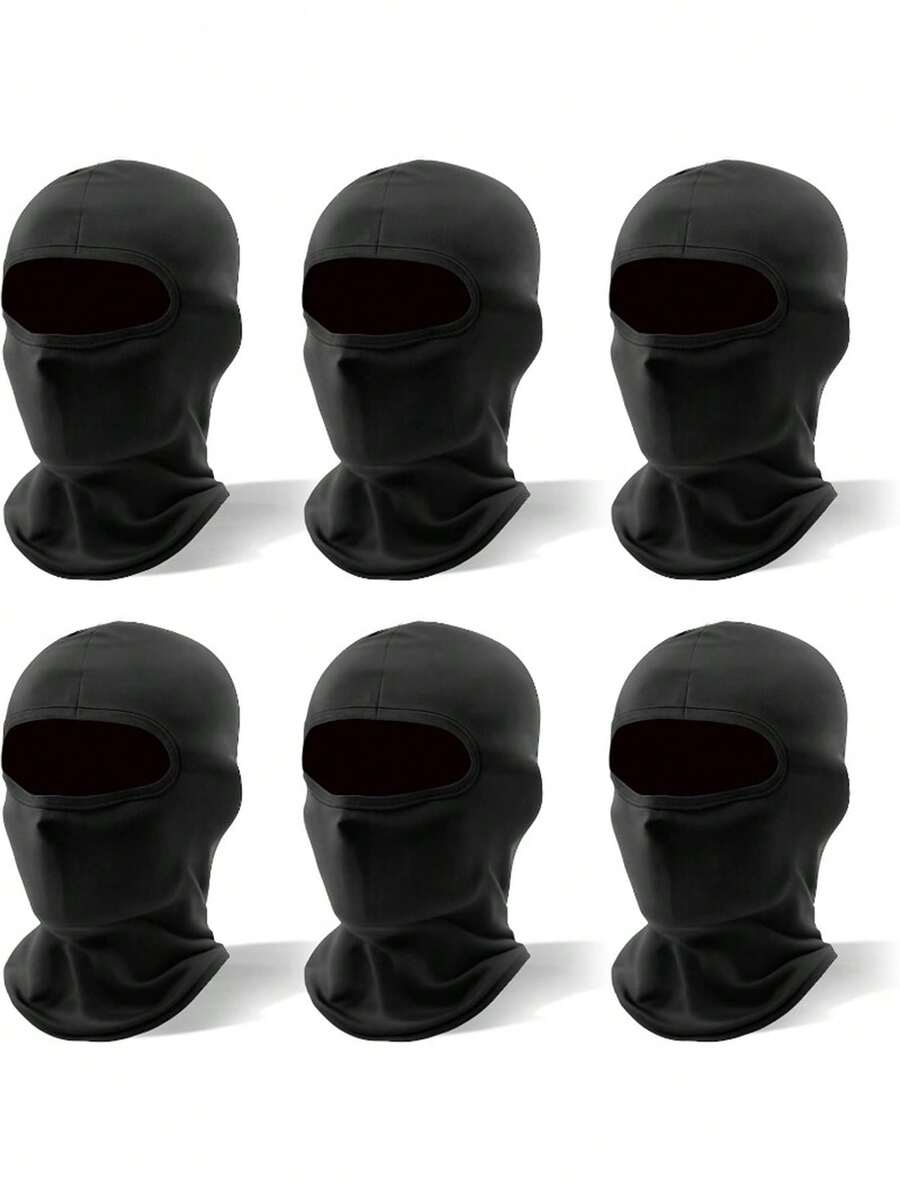 1pc Or 2pcs Unisex Solid Color Balaclava Hat Set, Single Hole Full Face Mask, Suitable For Daily Outings, Hiking, Vacation, Fishing, Sun Protection And Outdoor Activities - Multicolor - View 1