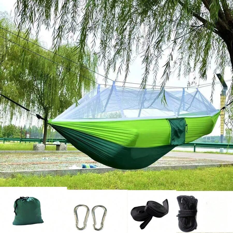 Hammock Kelambu Otomatis untuk Berkemah di Luar Ruangan, Hammock Kelambu Ultra Ringan untuk Ruang Luas