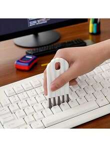 1pc Multi-Function Computer Cleaning Brush: Soft Bristle Keyboard Cleaning Brush, Gap Dusting Brush And Keycap Cleaning Brush, Insulated Cup Lid Gap Cleaning Brush, Curved Handle Deep & Shallow Gap Keyboard Brush, Baby Bottle Brush, Desktop Cleaning Set - Cleaning Brush - View 12