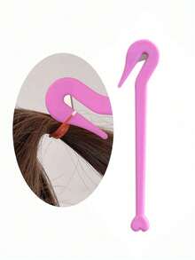 1pc Hair Rubber Band Cutter, Hair Tie Removal Tool With Hidden Blade, Plastic Handle Elastic Ponytail Cutter, No Damage Disposable Hair Band Cutting Tool, Suitable For Children/Girls Hair Styling, Multiple Colors Available - One Size Fits All - View 4