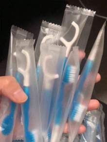 50pcs Mini Travel Toothbrush, 5-In-1 Pre-Packaged Mini Toothbrush, Dental Floss, Toothpick, Tongue Cleaner, Portable Fresh Toothbrush - Multicolor - View 4