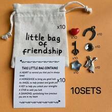 1/2/5pcs Friendship Bag Accessories Gift Set, Friendship Keepsake, Gift For Friends, Long Distance, Miss You - Multicolor - View 5