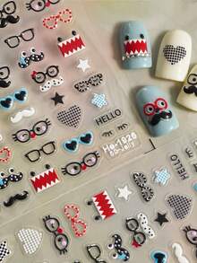 Cartoon Big Eye Decoration Sticker For Nails - Multicolor - View 1