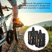 1 Pair Folding Bicycle Pedals, Nylon Anti-Slip Foot Pedals, Suitable For Mountain Bike/Folding Bike, Universal Quick Release Lightweight - Black - View 5