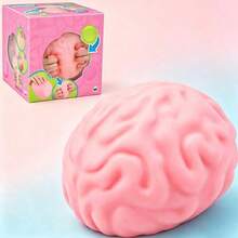 Tachimi 1pc Home Desktop Decor Collectible Small Brain Theme Squeeze Toy Slow Rebound Crisp Sound Stress Relief Toy Children's Toy Indoor Daily Ornament Random Shipment - Multicolor - View 5