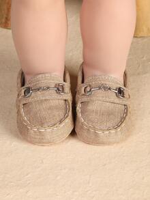 1 Pair Newborn Infant Boy Casual Cute Slip-On Shoes, Suitable For Spring And Autumn - Apricot - View 1