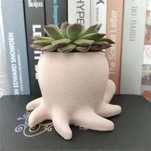 Octopus Shaped Flower Pot, Planter Pot For Indoor And Outdoor, Succulent Plant Pots, Plants Desk Display Resin Pots, Fower Arrangement Home Decoration - Irregular Shape - View 6