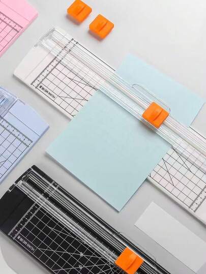 Coupe-papier portable A3/A4, machine de découpe de photos portable DIY, coupe-papier de précision simple, coupe-papier en plastique bidirectionnel avec lame de protection automatique, convient pour l'école, la maison et le bureau, peut être utilisé pour couper des photos, des cartes, des albums de scrapbooking
