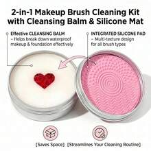 Makeup Brush Cleaning Soap With Silicone Cleaning Pad, Solid Brush Cleaner For Deep Cleaning Makeup Brushes And Beauty Sponges - One Size Fits All - View 5