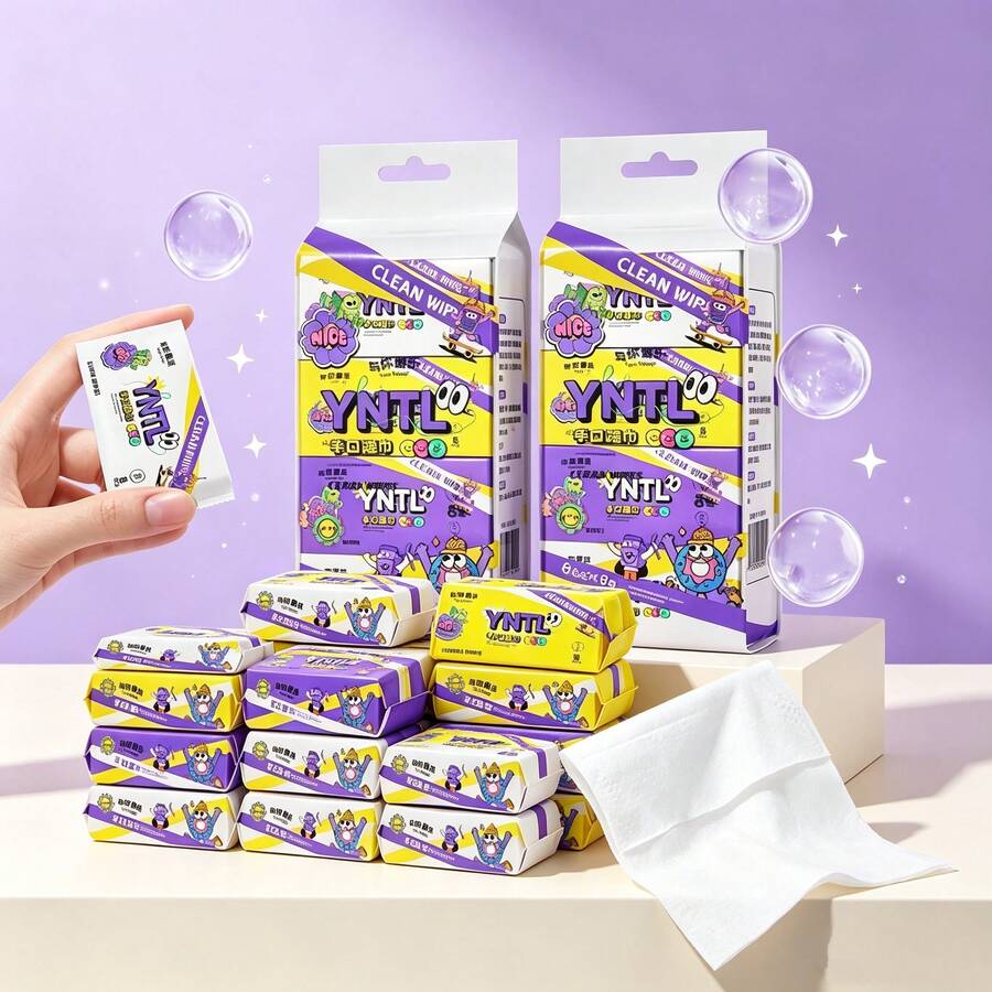 Student Back To School Cleaning Wipes, Small Pack Pull-Out Cleaning Wet Wipes - Multicolor - View 1
