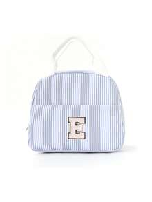 Striped Lunch Bag, Initial Pattern, Insulated Lunch Bag, Handheld Lunch Bag, Multi-Functional Insulated Bag, Office Lunch Bag, Picnic Bag, Lightweight Handbag, Suitable For School, Office, Picnic, Reusable, Back To School Essential, Unique Party Gift, Back To School Gift, New Job Gift, Birthday Gift - Multicolor - View 20
