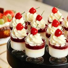 60ml/120ml/160ml 10 buah Gelas Plastik Mini untuk Hidangan Penutup, Gelas Kecil Persegi untuk Makanan Pembuka - Tahan Lama, Sajikan Mousse, Puding, atau Sampel, Untuk Pernikahan atau Pesta - View 2