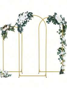 1 Set Metal Rectangular Archway Set, Suitable For Birthday, Wedding, Bridal Shower, Graduation, Anniversary, Baptism, Summer, Theme Party, Backdrop, Home Decor, Valentine's Day, Halloween, Christmas, Thanksgiving - Gold - View 7