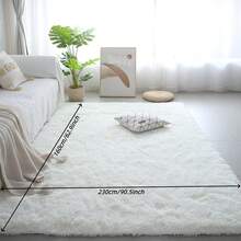 1 buah Karpet Kamar Tidur, Karpet Putih Lembut dan Mewah, Ukuran Besar dan Nyaman untuk Ruang Tamu, Dekorasi Rumah Anak yang Estetis, Dekorasi Ruangan - Putih - View 5