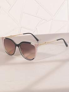 1pc New Multi-Color Cat Eye Pearl Inlaid Women's Fashion Glasses Leopard Print Bohemian PC (Polycarbonate) - Multicolor - View 13