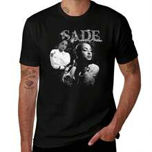 Sade Singer Vintage Black And White T-Shirt Street Art Print Tee Shirt - 款式 - 查看 1