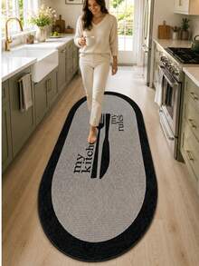Chilai Home Washable Kitchen Rug, Non Slip Rug, Modern Kitchen Carpet, Made In Türkiye, Kitchen Runner Rug - Black - View 2
