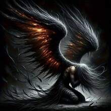 1件 DIY 5D 鑽石畫套裝 暗黑天使圖案－圓鑽全鑽鑲嵌藝術手工，居家牆面裝飾，無框 - 無框 - 查看 9