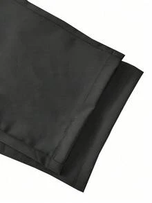 Celana Olahraga Pria Ukuran Besar Model Lurus dengan Resleting, Celana Kargo Luar Ruangan Warna Polos Multi-Saku untuk Musim Semi/Gugur, Pakaian Kasual Luar Ruangan - Hitam - View 6