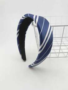 1 buah Bando Kasual Bergaris Bahan Poliester Tebal Berbahan Spons, Cocok untuk Pemakaian Sehari-hari - MultiWarna - View 9