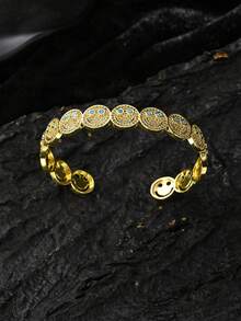 金色笑臉手鍊，精緻極簡百搭，適合約會、聚會、派對禮物，美感十足 - 彩色 - 查看 8