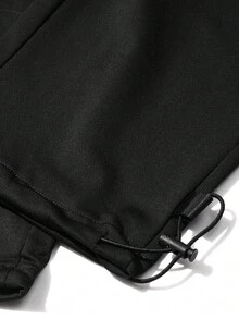 Men's Streetwear Functional Cargo Pants, Adjustable Hem, Multi-Pocket Design, Suitable For Daily Streetwear And Home Workout - Black - View 6