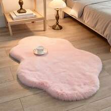 1PC, Grey Asymmetrical Cloud Shaped Rug, Natural Wavy Asymmetrical Contour, Cream Style Bedroom Bedside, Window Seat, Vanity Table Gentle Atmosphere Decorative Mat; Decorative Rug, Bedroom Decor, Small Rug, Rug, Home Decor, Living Room Rug, Living Room Small Rug, Bedroom Rug, Living Room Home Decor, Outdoor Rug, Washable Rug, Plush Rug, Thick Rug, Thick Rug, Furry Rug, Thick Rug, Plush Rug, Thick/Plush Autumn/Winter Rug. - Multicolor - View 5