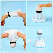 3/6Pcs BOKA Simulation Nylon Badminton Shuttlecocks, Artificial Feather Durable Badminton Balls, Stable Flight Training Sports Badminton Accessories For Indoor Outdoor Gym Game - White - View 7
