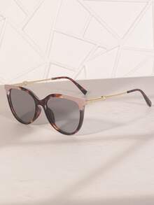 1pc New Multi-Color Cat Eye Pearl Inlaid Women's Fashion Glasses Leopard Print Bohemian PC (Polycarbonate) - Multicolor - View 16