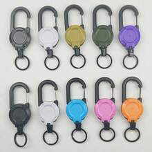 Retractable Steel Wire Multi-Function Keychain, Unisex, With High Rebound Automatic Retraction Anti-Loss Clip, Convenient For Carrying Various Small Essentials - Multicolor - View 1