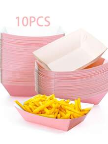 20/10/PCS/Colorful 2lb Paper Food Trays/Boat Trays, Paper Food Containers, Edible Packaging Boxes, For Corn Chips, Hot Dogs, Snacks... - Multi-color [Small Size] - View 16