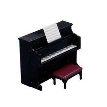Miniature Piano Instrument Model For Pretend Play, Tiny Dollhouse Scene DIY Shooting Prop, Random Accessory Colors - Multicolor - View 8