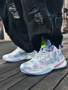 Men's Basketball Shoes With Carbon Plate Design, Suitable For Fitness, Professional Training And More - White Orchid - View 6