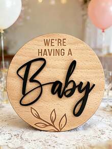 Baby Arrival Announcement - Wooden Double-Sided Pregnancy Sign, Suitable For Hospital, Welcome To The World Newborn, Name And Birth - Multicolor - View 8