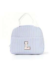 Striped Lunch Bag, Initial Pattern, Insulated Lunch Bag, Handheld Lunch Bag, Multi-Functional Insulated Bag, Office Lunch Bag, Picnic Bag, Lightweight Handbag, Suitable For School, Office, Picnic, Reusable, Back To School Essential, Unique Party Gift, Back To School Gift, New Job Gift, Birthday Gift - Multicolor - View 19