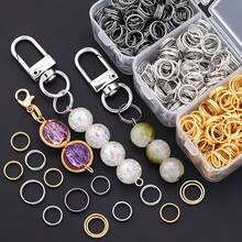 100/240pcs 3-Color Open Jump Rings Key Rings Box Decor Kit Flat Rings Jump Rings Jewelry Accessories DIY Phone Chain Keychain Making Handmade Jewelry Accessories Optional - Double Hoop Earrings - View 5