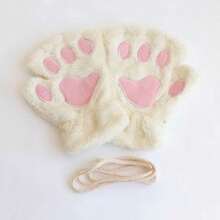 1pc/1set Halloween Cat Cosplay Prop Set, Cat Ear Headband, Cat Paw Gloves, Cat Tail Accessory, Suitable For Halloween Christmas Party Decoration - A - View 4