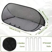 9pcs/Set Pop-Up Plant Protection Cover Set (Including 1 Cover + 8 Ground Stakes), Suitable For Vegetables, Fruits, Flowers And Outdoor Gardens To Protect Against Insects And Birds - Multiple Styles - View 8
