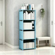 Simple Bookshelf, Student Bookcase, Storage Rack Combination, Reinforced Storage Cabinet, Storage Display Rack, Bookcase - Pink Dots - View 8