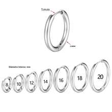 VOGRAC Stainless Steel Hoop Earrings, Available In 18K Gold And Silver, Minimalist Design, Comfortable And Easy To Pair For Everyday Wear - Silver - View 3