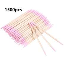 100/200/300/400/500/1000/2000 Pcs Double-Headed Wooden Nail Polish Wipes, Small Head Double-Headed Eyebrow Tattoo Beauty Tool Wipes, Approx. 100 Pcs/Pack (1/2/3/4/5/6/10/20 Pack) - Multicolor - View 7