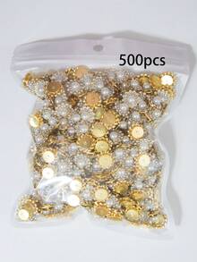 50/80/120/500顆 14mm 水晶珠，時尚水鑽與仿珍珠裝飾珠，適用於手工藝製作 - 米色 - 查看 17