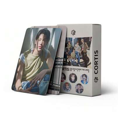 Nuovo set di 55 carte mini C-ORTIS An Qian Hao Ma Ding Zhu Xun Zhao Yu Fan K-POP Merchandise LOMO, conservabili in album per carte, portafoglio, zaino, ecc., utilizzabili anche come decorazione ornamentale, raffinata decorazione da scrivania, adatte come regalo per amici, segnalibro, carta da collezione, regalo di San Valentino, merchandise per fan, carta da collezione, nuovo set di biglietti di auguri