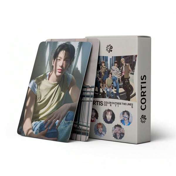 New 55pcs C-ORTIS Mini Cards An Qian Hao Ma Ding Zhu Xun Zhao Yu Fan K-POP Merchandise LOMO Cards, Can Be Stored In Card Album, Wallet, Backpack, Etc., Also Can Be Used As Decorative Ornament, Exquisite Desktop Decor, Suitable As Gift For Friends, Bookmark, Collectible Card, Valentine's Day Gift, Fan Merchandise, Collection Card, New Set Greeting Card