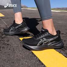 Asics Women Running Shoes - 黑色/銀色 - 查看 2
